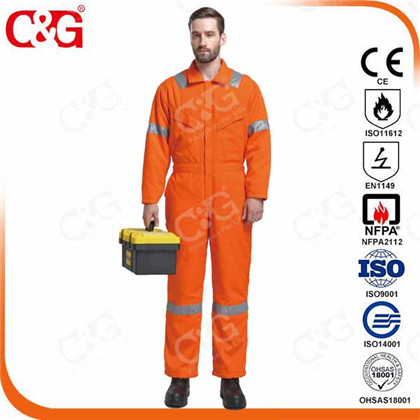 static free safety flame resistant overall